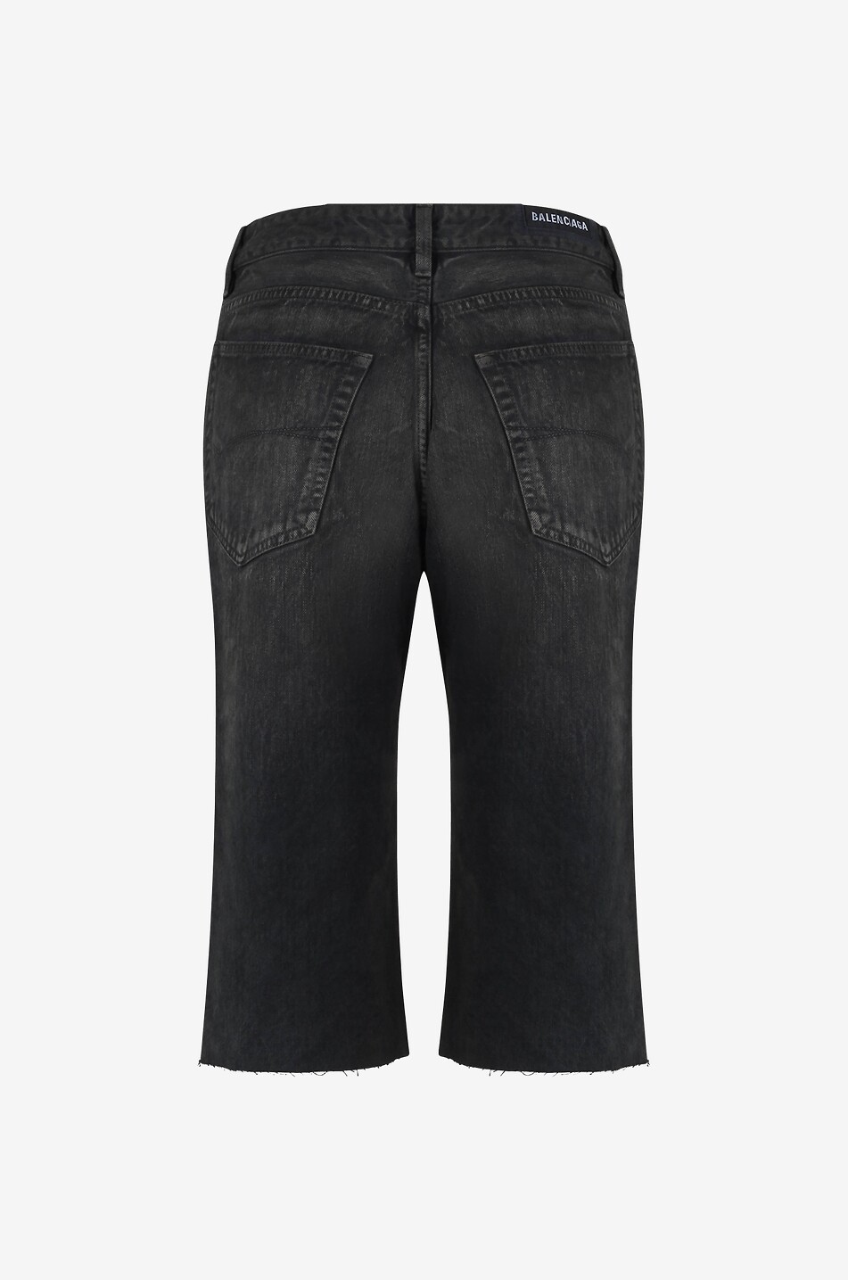 BALENCIAGA Ausgefranste Denim-Shorts Slim Havana Herren DUNKELBRAUN 2