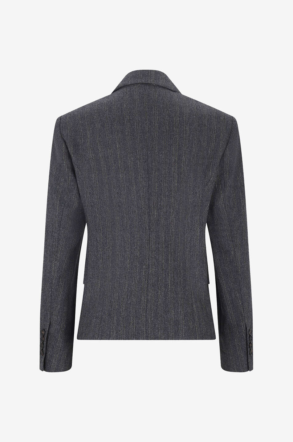 Einreihiger Flanell-Nadelstreifenblazer