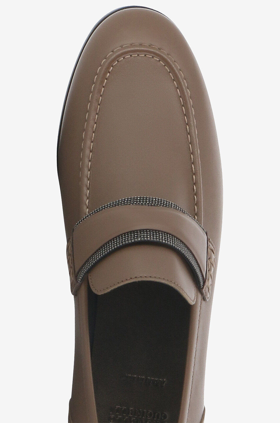 BRUNELLO CUCINELLI Glattleder-Mokassins Monile Damen Hellbeige 4
