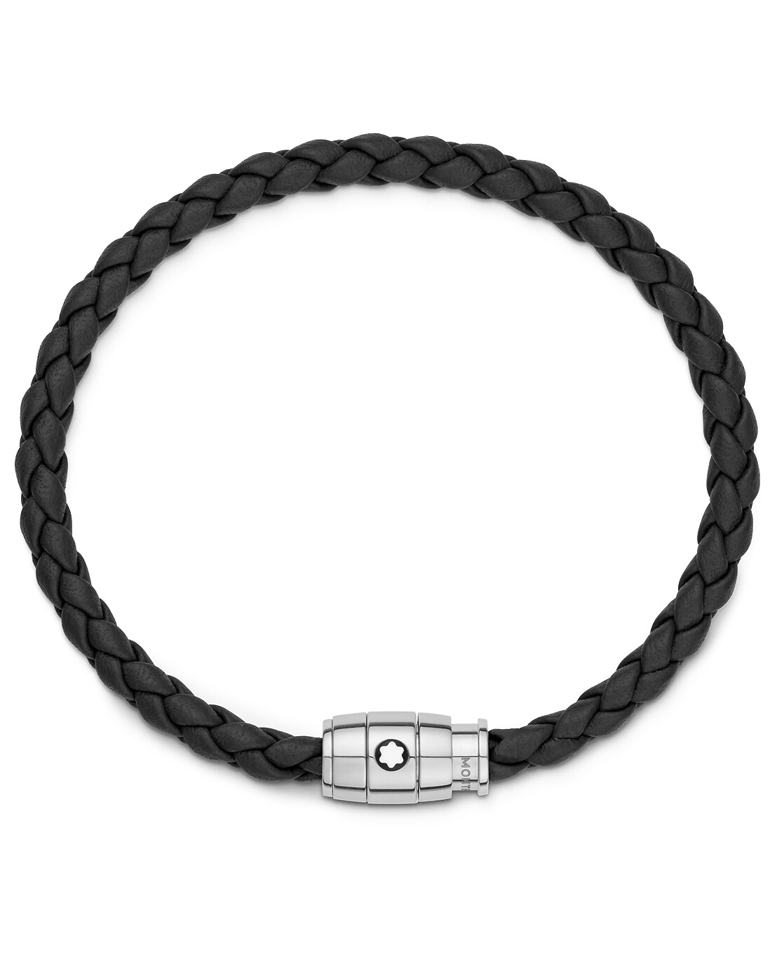 MONTBLANC Armband mit 3 Ringen aus Soft Leder Herren SCHWARZ 2