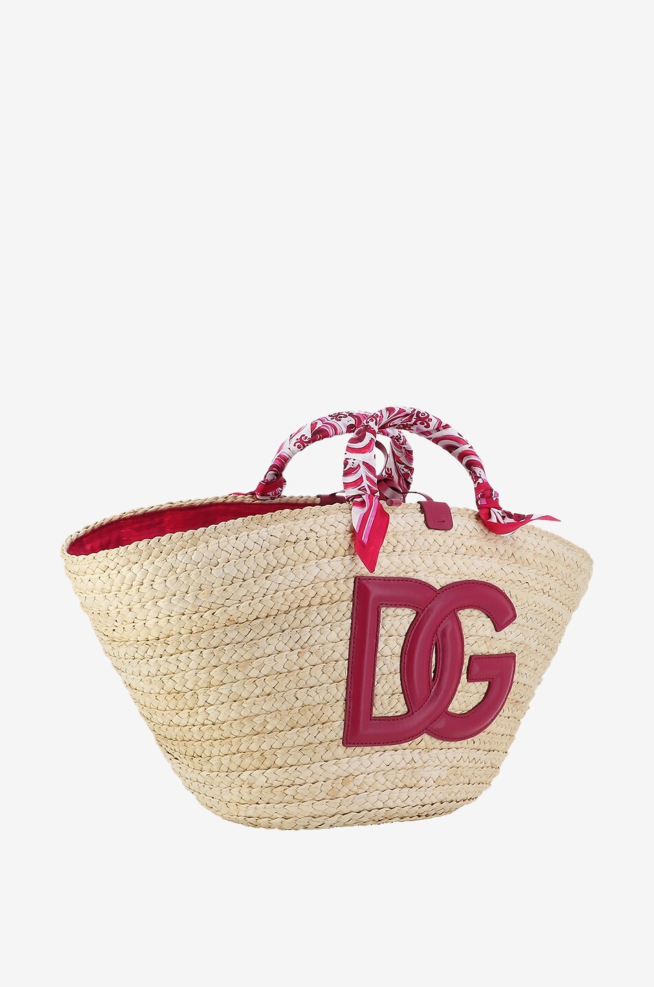 Sac cabas en raphia majoliques Kendra Medium