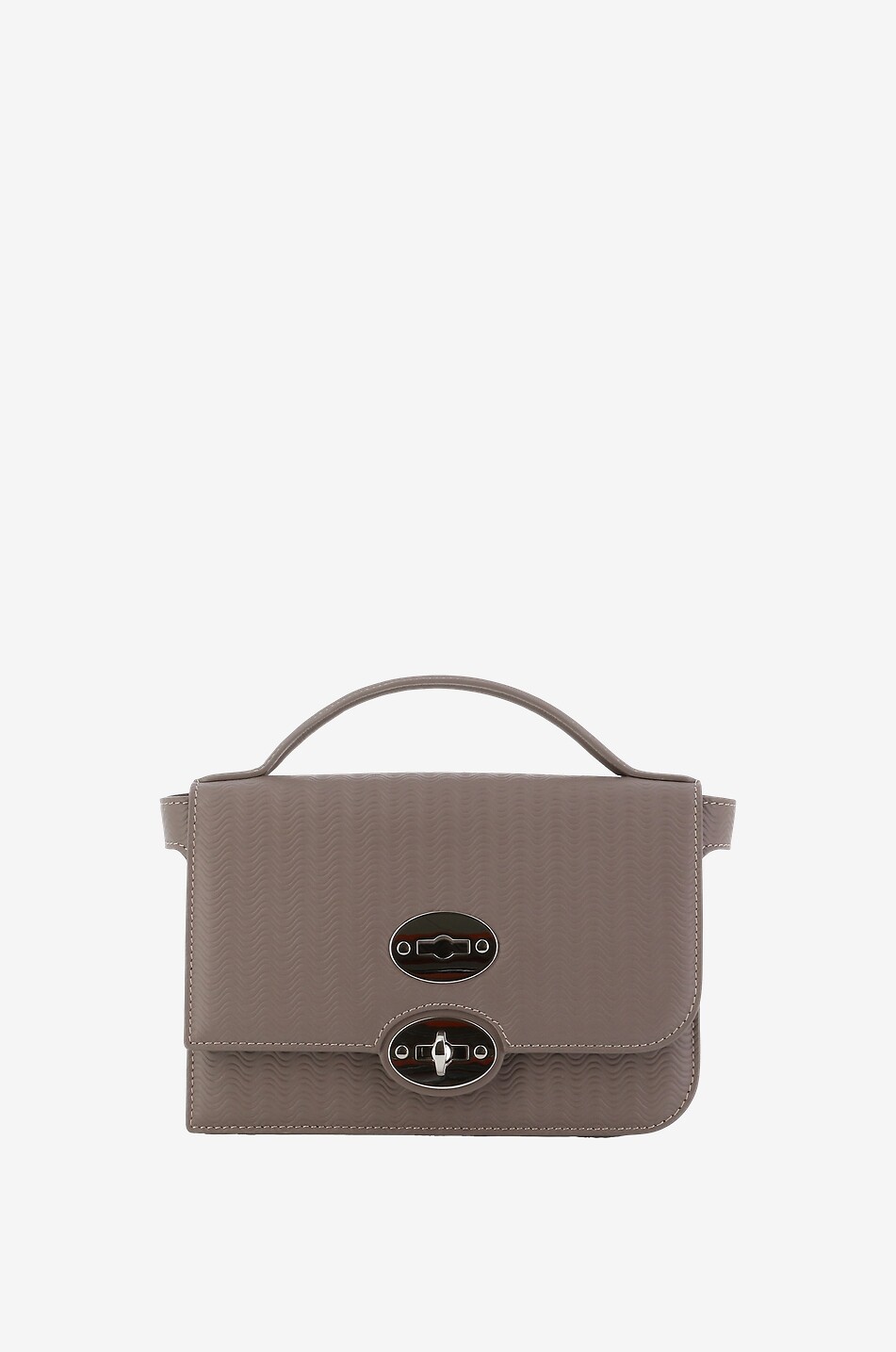 ZANELLATO Schultertasche aus Leder Ella Cachemire Blandine Luxethic Damen GRAU 1