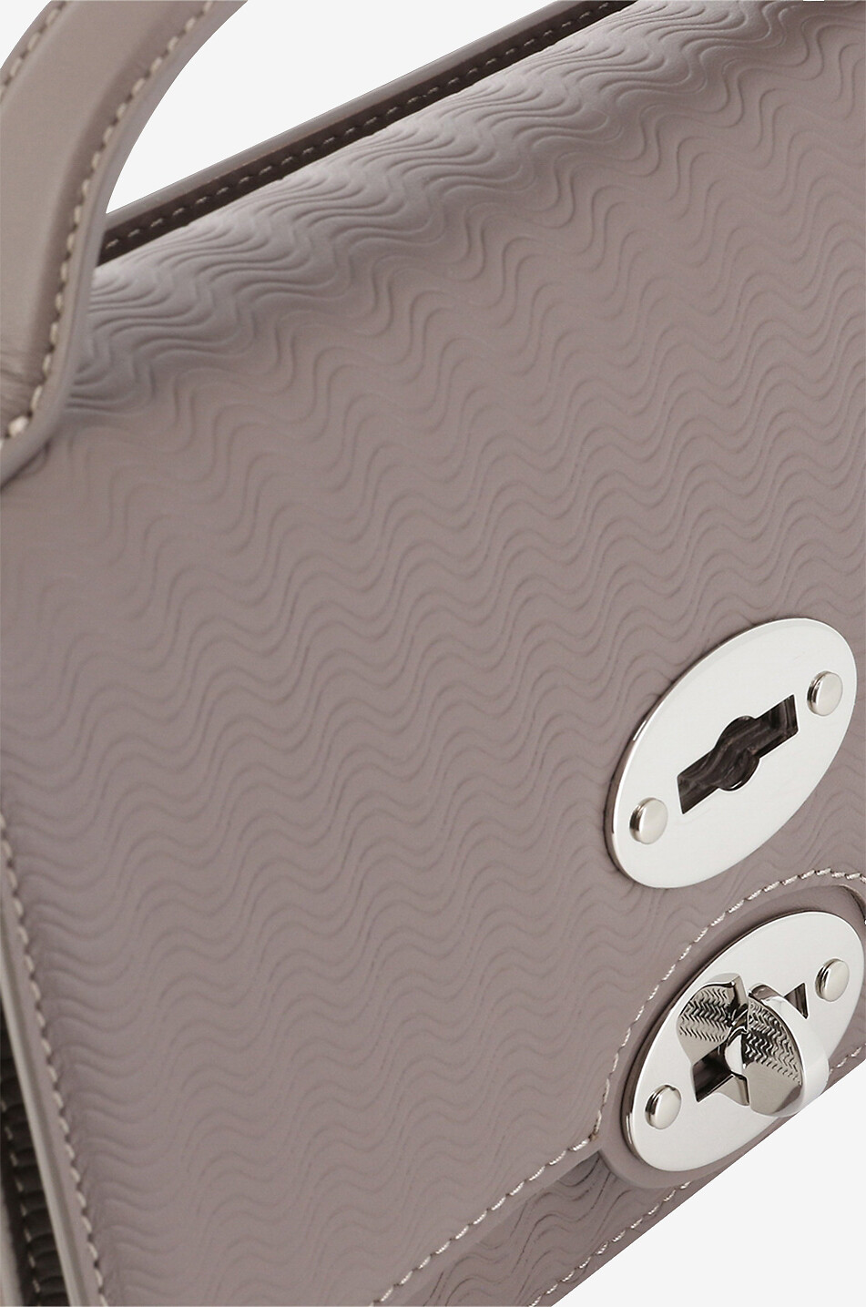 ZANELLATO Schultertasche aus Leder Ella Cachemire Blandine Luxethic Damen GRAU 6