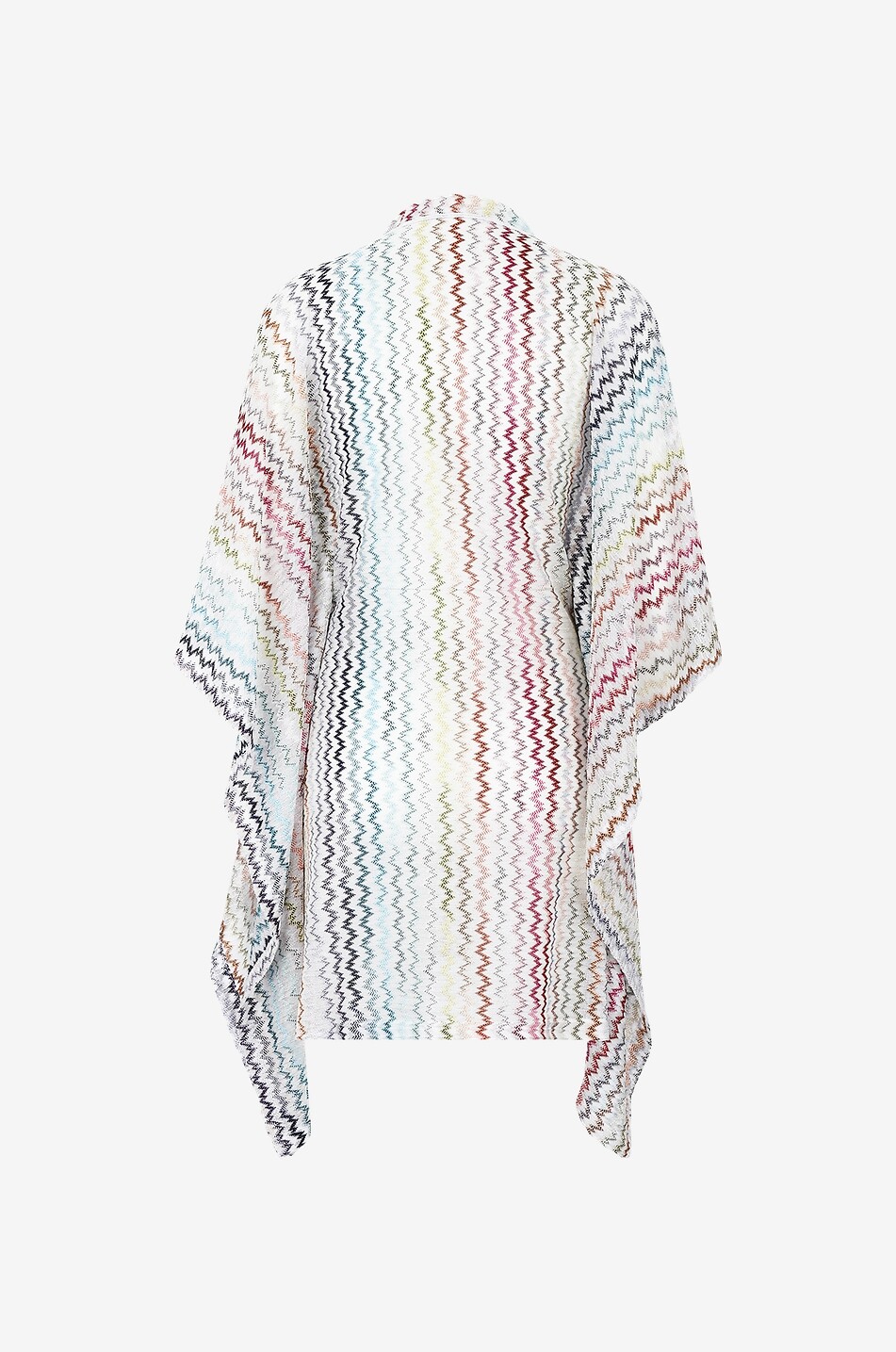 Kurz-Kaftan aus Strick mit Glitter-Zickzack