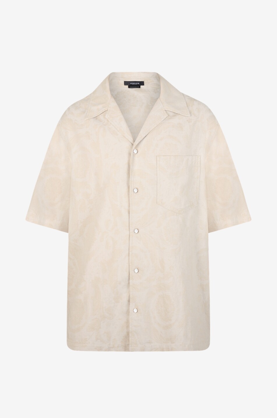 Kurzarmhemd aus Jacquard Barocco Silhouette