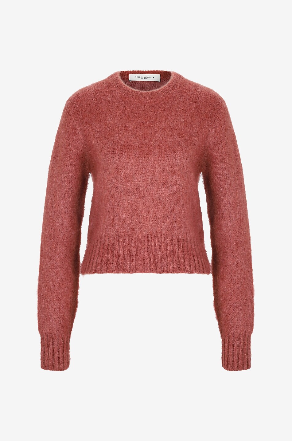 Rundhalspullover aus Mohair Cropped