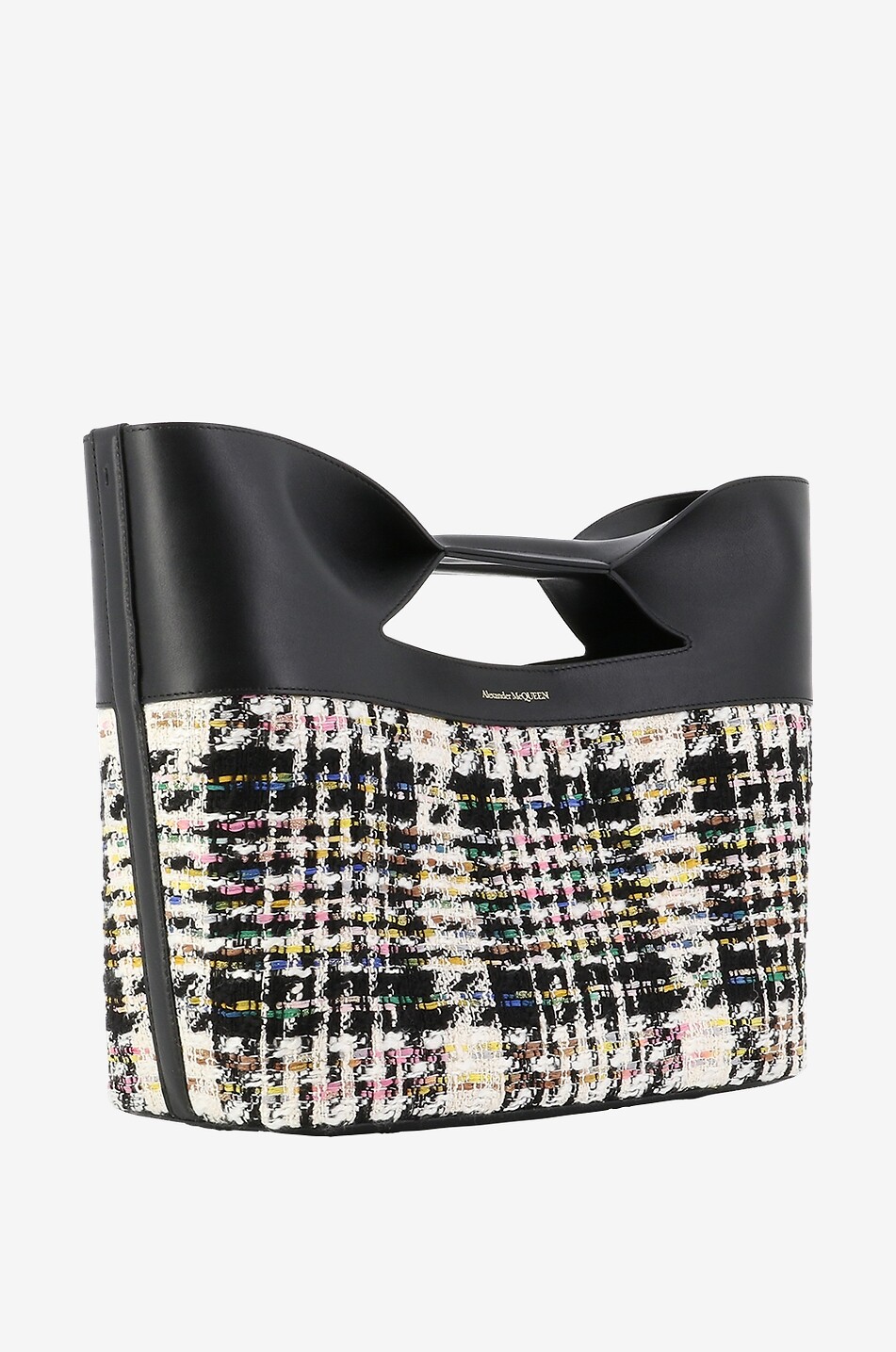 ALEXANDER McQUEEN The Bow Small tweed tote bag Women MULTI COLOURED 2
