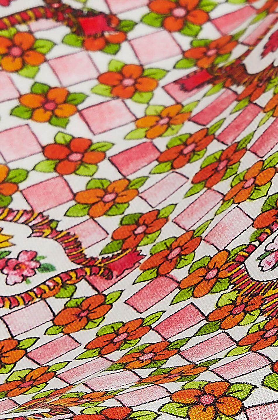 Set de 6 serviettes de table en lin imprimé
