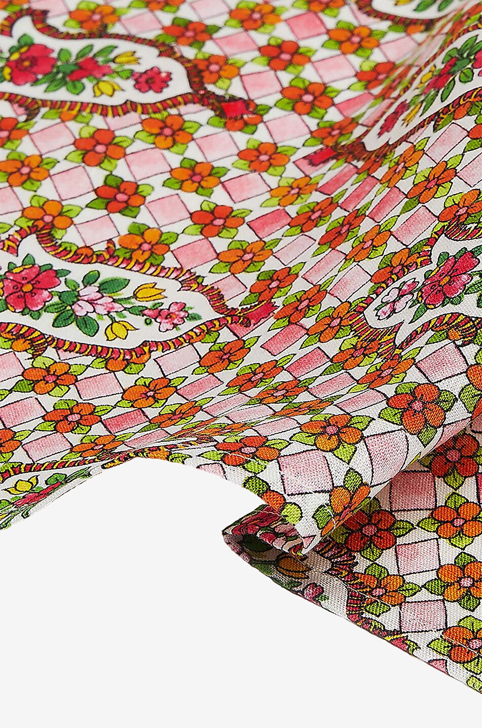 Set de 6 serviettes de table en lin imprimé