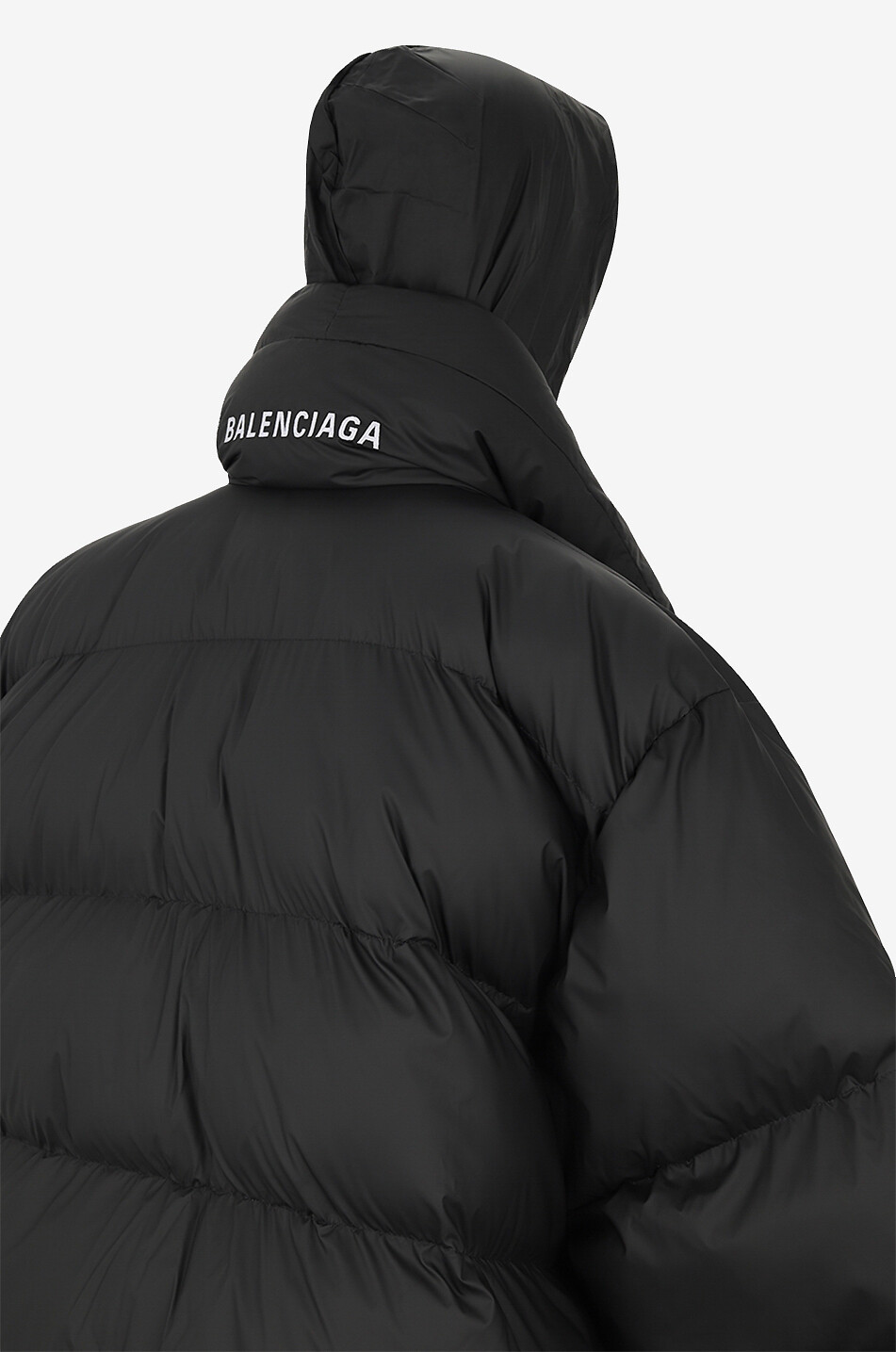 BALENCIAGA Beschichtete Oversize-Daunenjacke Wrap Herren SCHWARZ 3