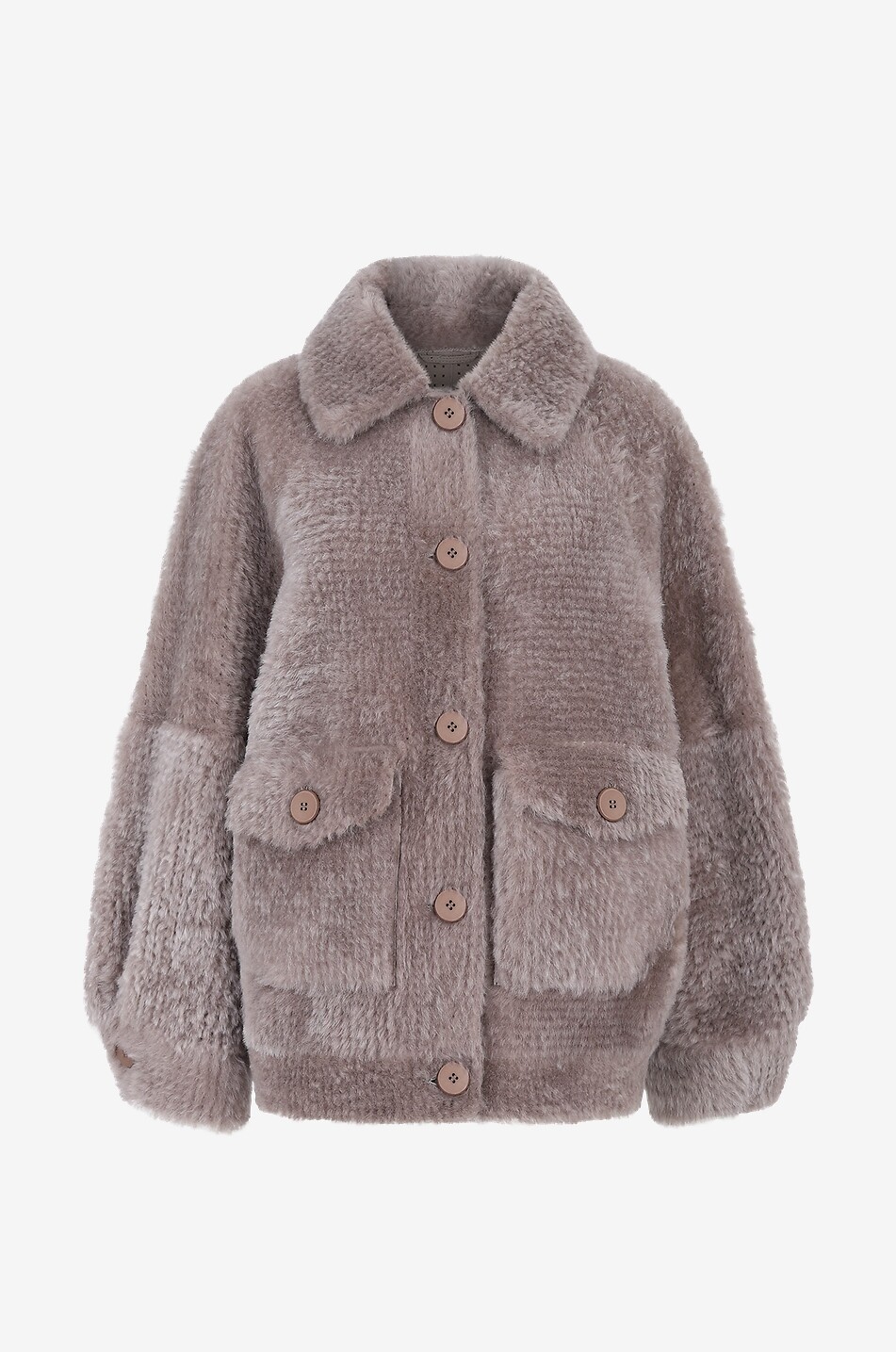 MANZONI 24 Kurzmantel aus Schafsfell Damen BRAUN 1