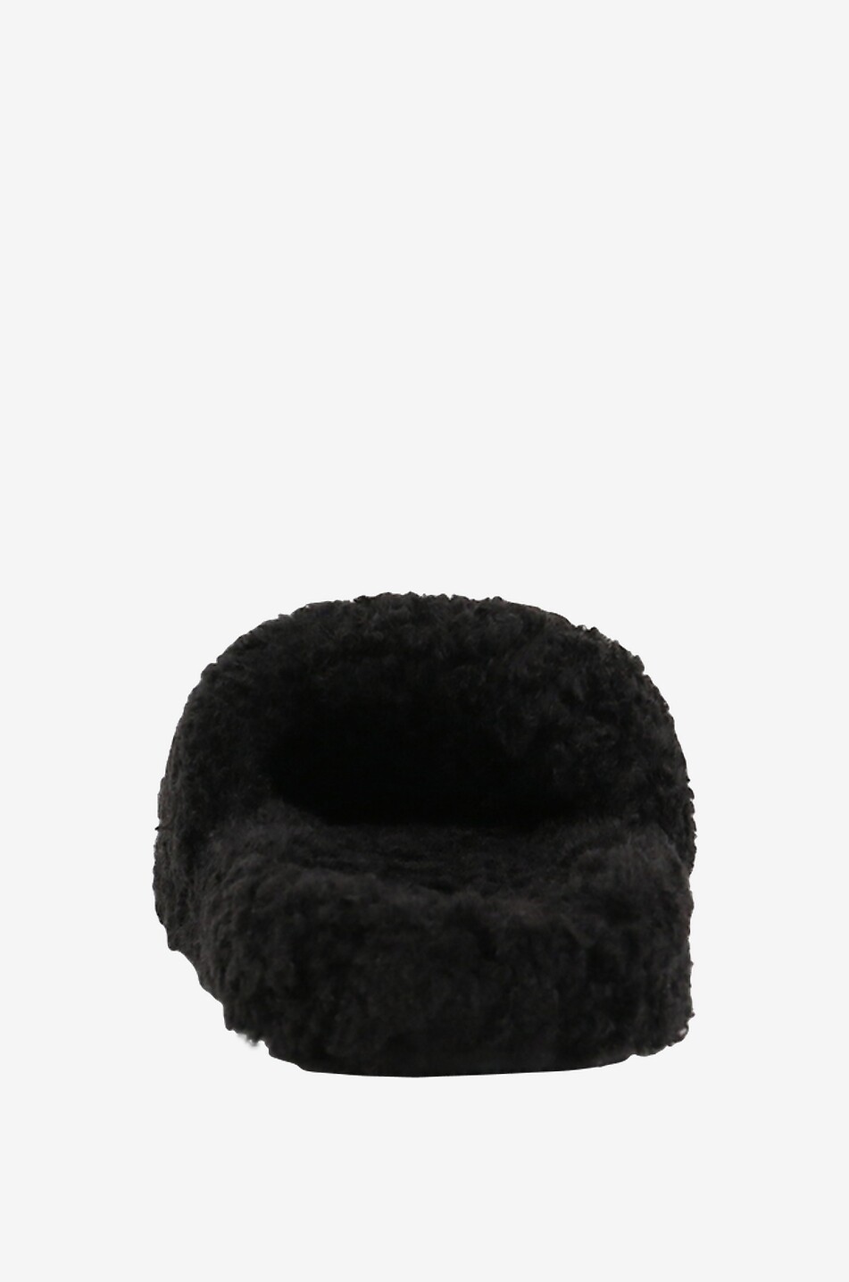 BALENCIAGA Mules plates duveteuses Furry Slide Political Campaign Femme NOIR 4