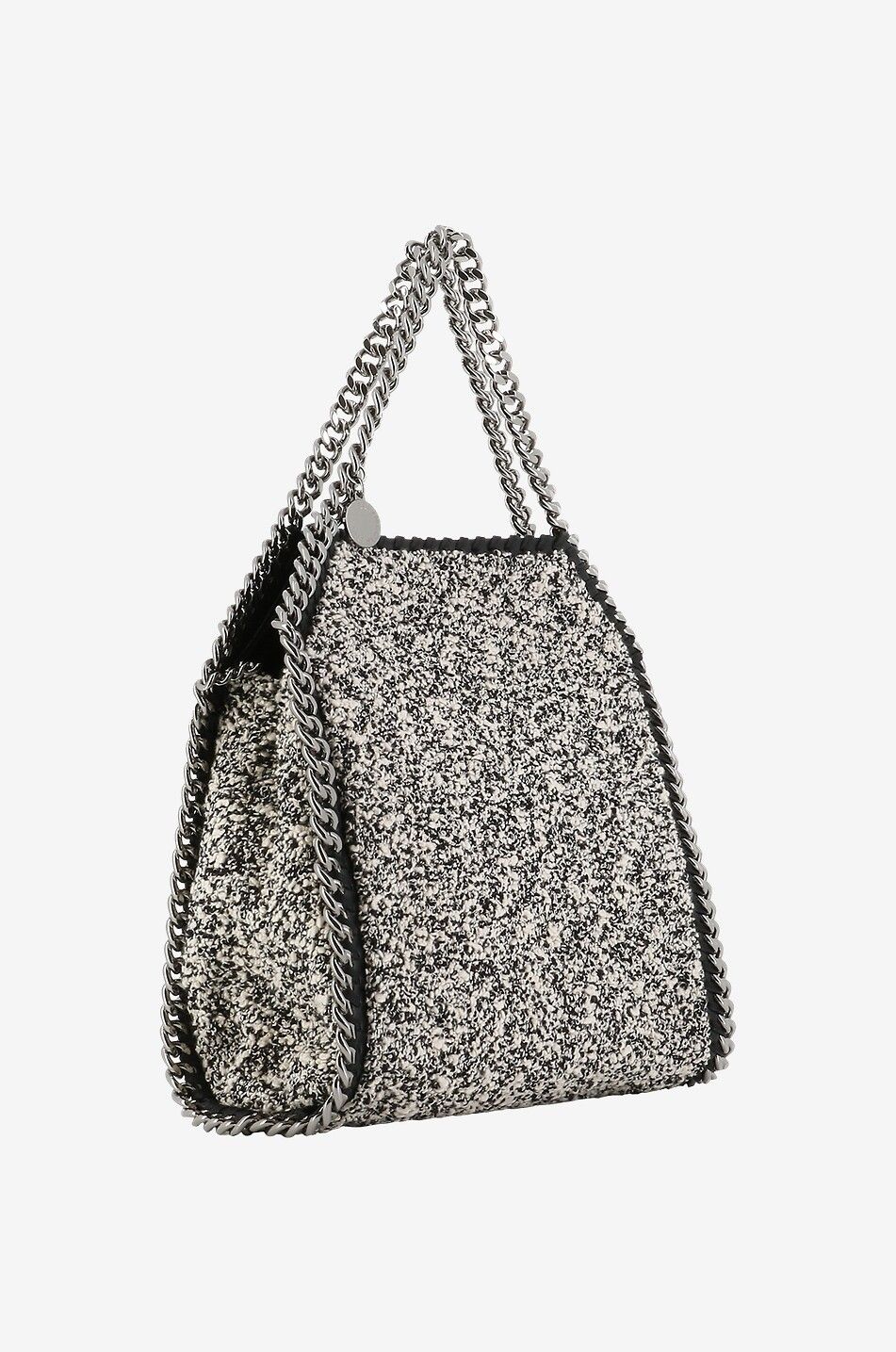 STELLA McCARTNEY Falabella Mini tweed tote bag Women BLACK 2