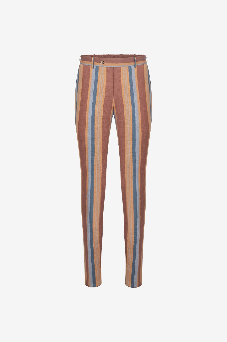 Schmale gestreifte Hose aus Leinen Slim Jogger