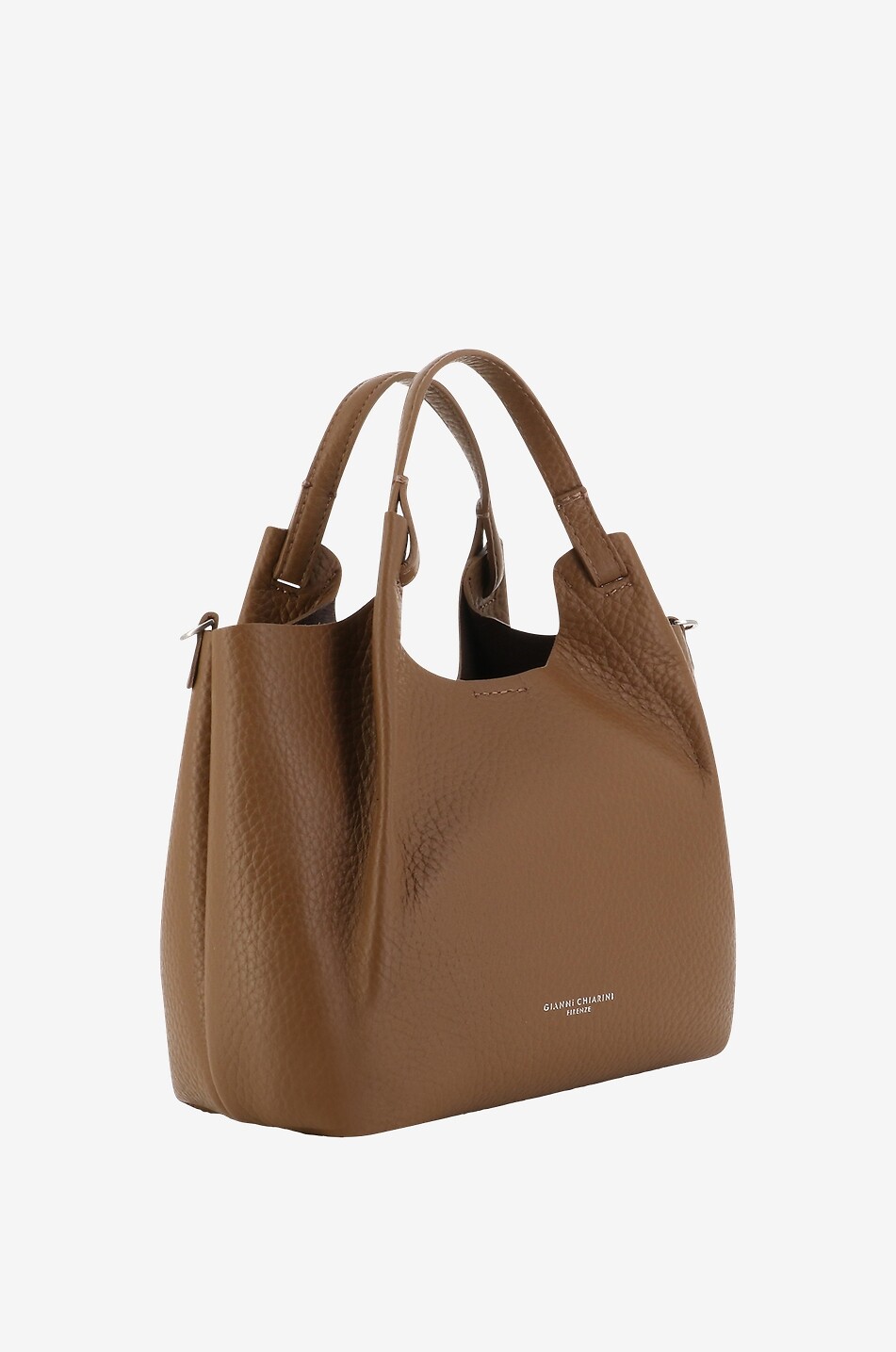 GIANNI CHIARINI Sac à main en cuir grainé Dua Femme MARRON 2