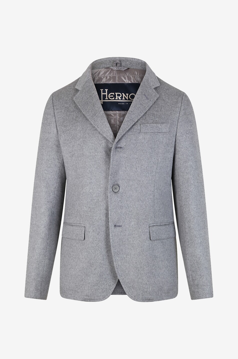 HERNO Blazer en cachemire et nylon Ultralight Homme GRIS CLAIR 3