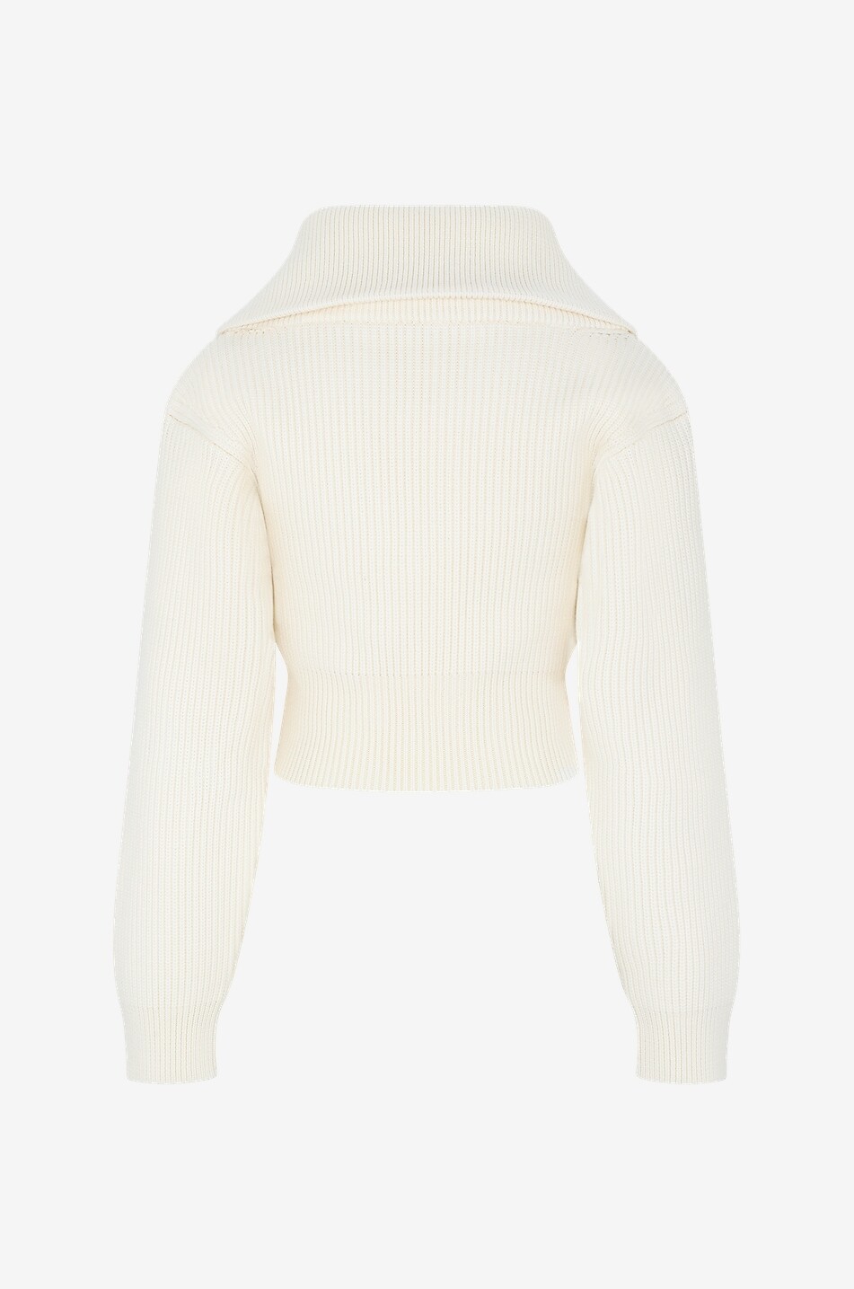 Dicker bauchfreier Rippstrickpullover La maille Risoule