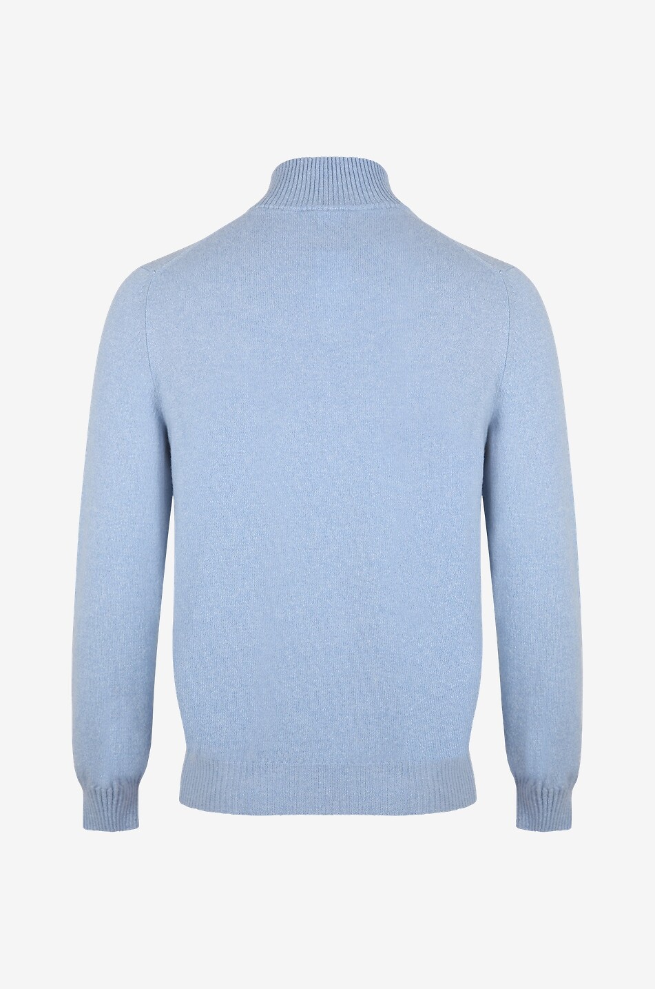 FEDELI Pull à col montant zippé en cachemire Favonio Homme BLEU CLAIR 2