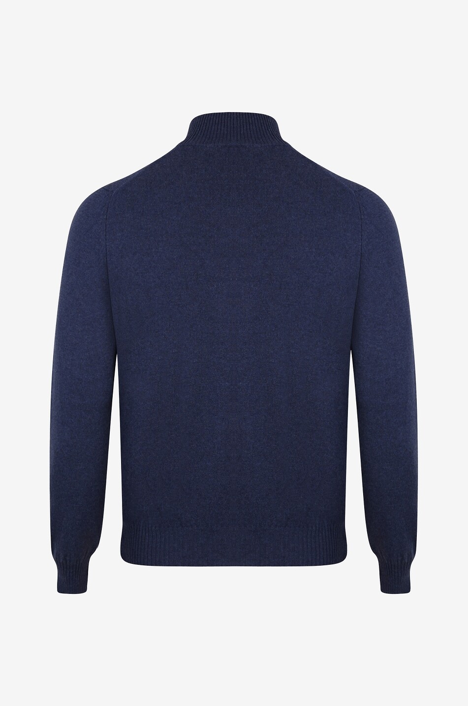 FEDELI Pull à col montant zippé en cachemire Favonio Homme BLEU FONCE 2