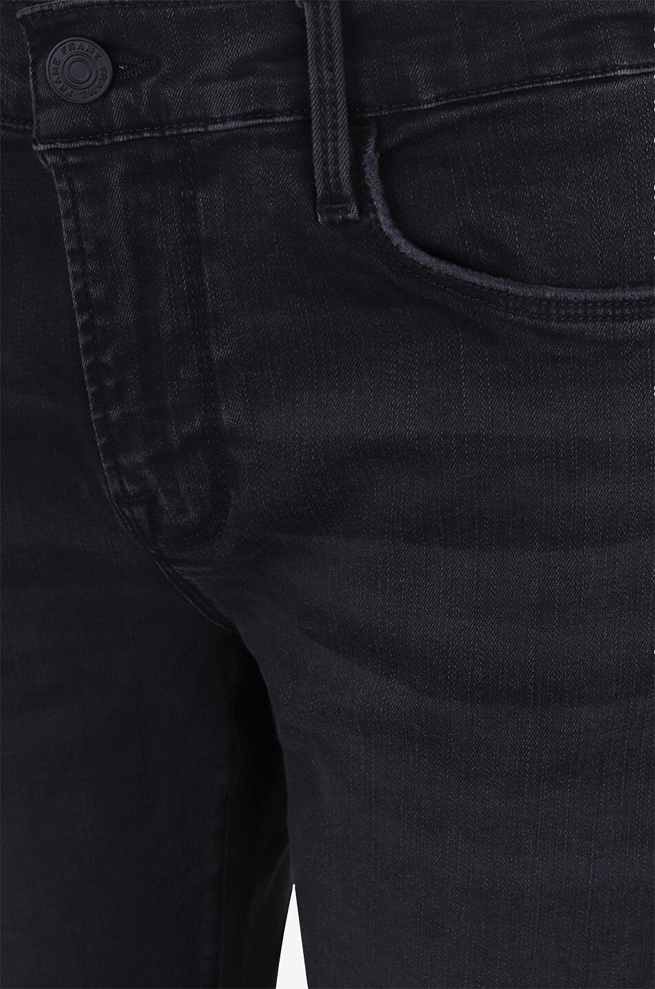 FRAME Jeans mit geradem Bein aus Baumwolle Le Garçon Damen SCHWARZ 3
