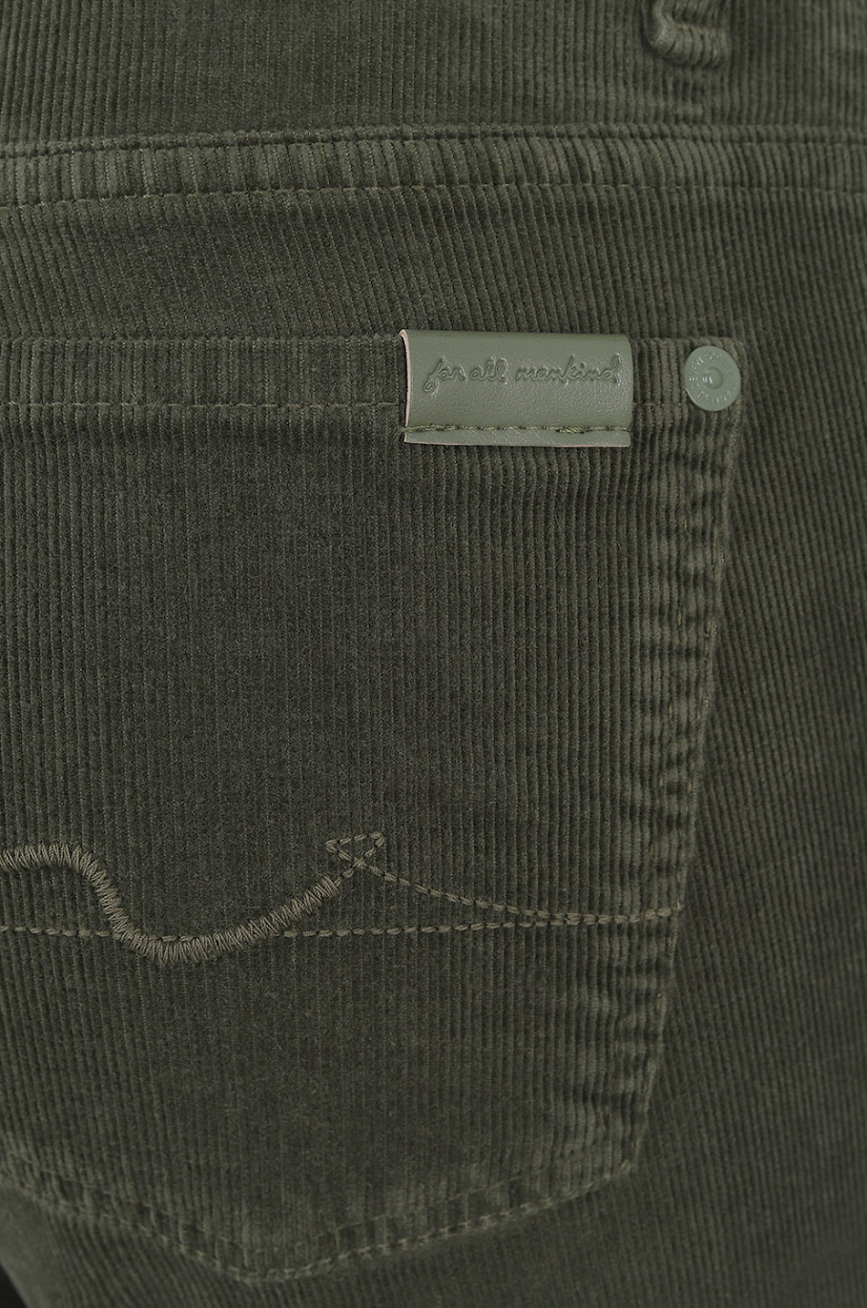 7 FOR ALL MANKIND Roxanne Slim Fit Corduroy cotton and modal slim fit jeans Women GREEN 9