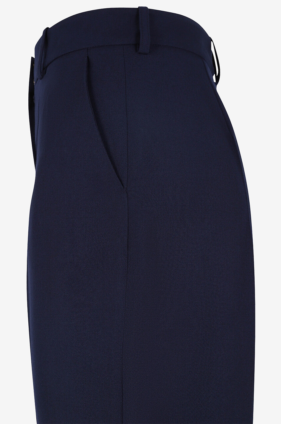 Ausgestellte Twillhose mit hoher Taille