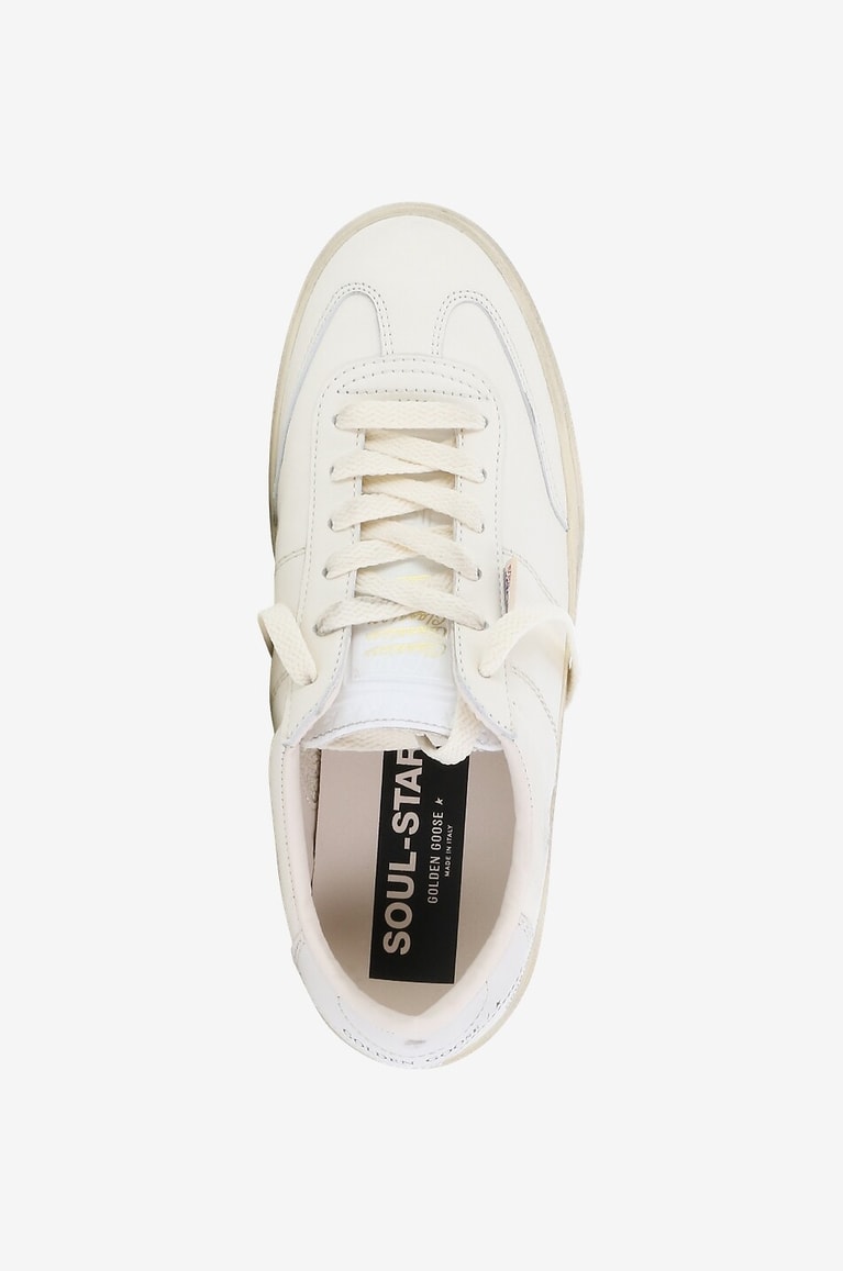 GOLDEN GOOSE Baskets basses à lacets vieillies Soul Star Femme BLANC 5