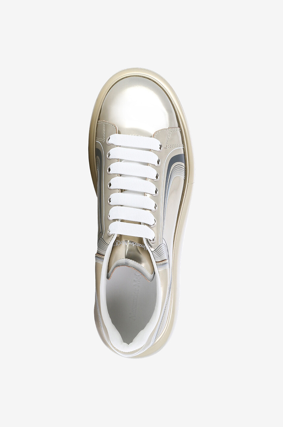 Oversize Curve Tech low-top metallic sneakers