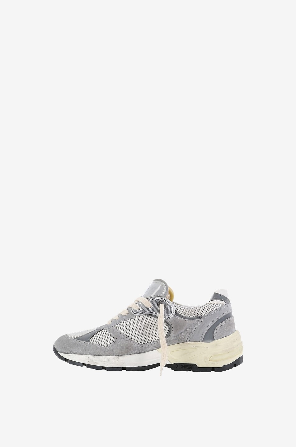 GOLDEN GOOSE Niedrige Materialmix-Sneakers Running Dad Damen GRAU 3