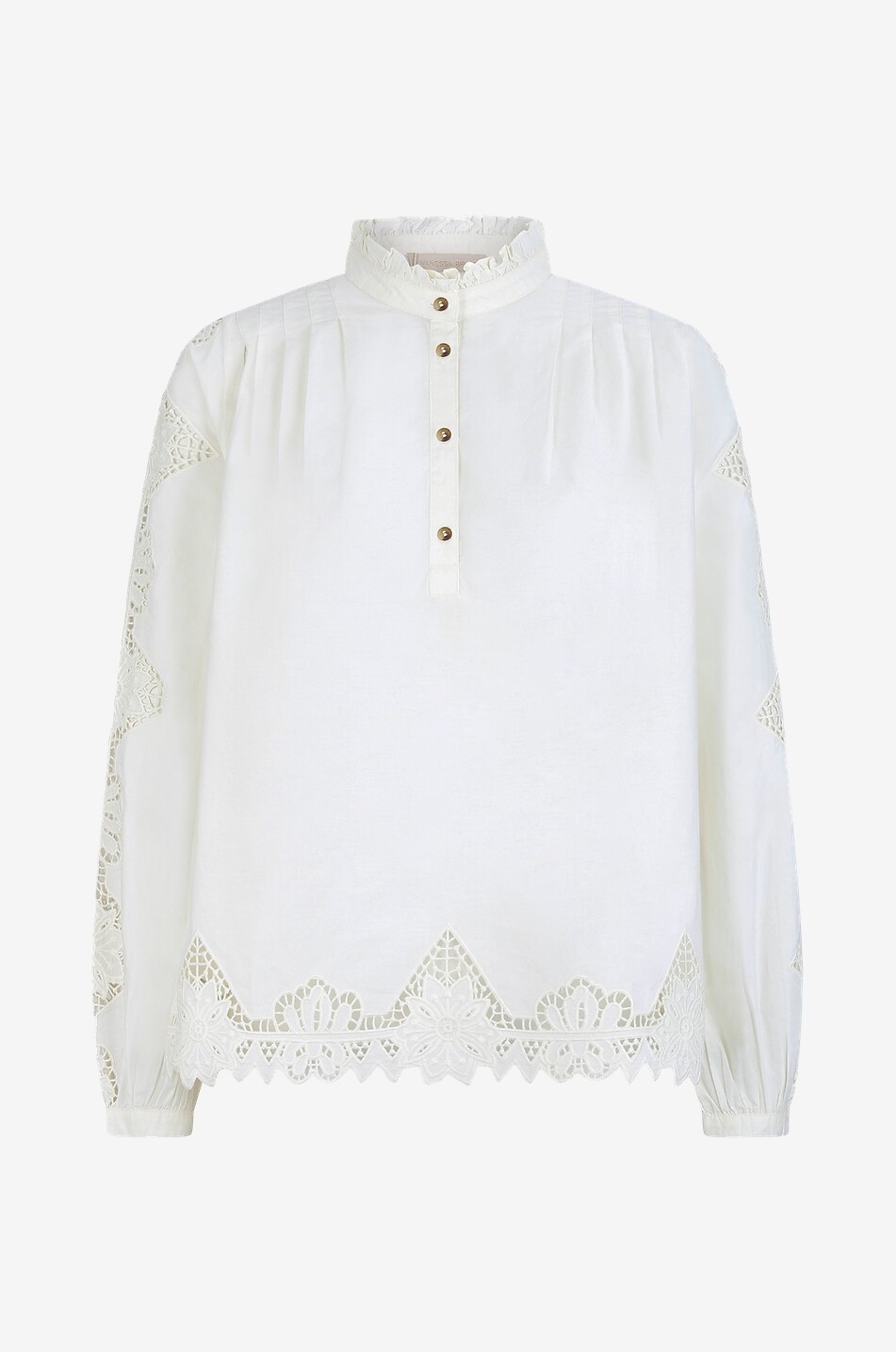 VANESSA BRUNO Bay Tunisian cotton long-sleeved blouse Women EGGSHELL 1