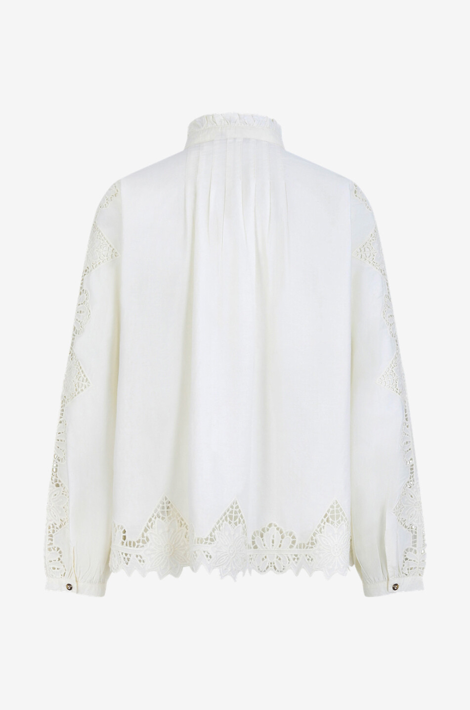VANESSA BRUNO Bay Tunisian cotton long-sleeved blouse Women EGGSHELL 2