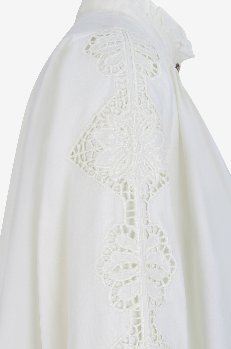 VANESSA BRUNO Bay Tunisian cotton long-sleeved blouse Women EGGSHELL 3
