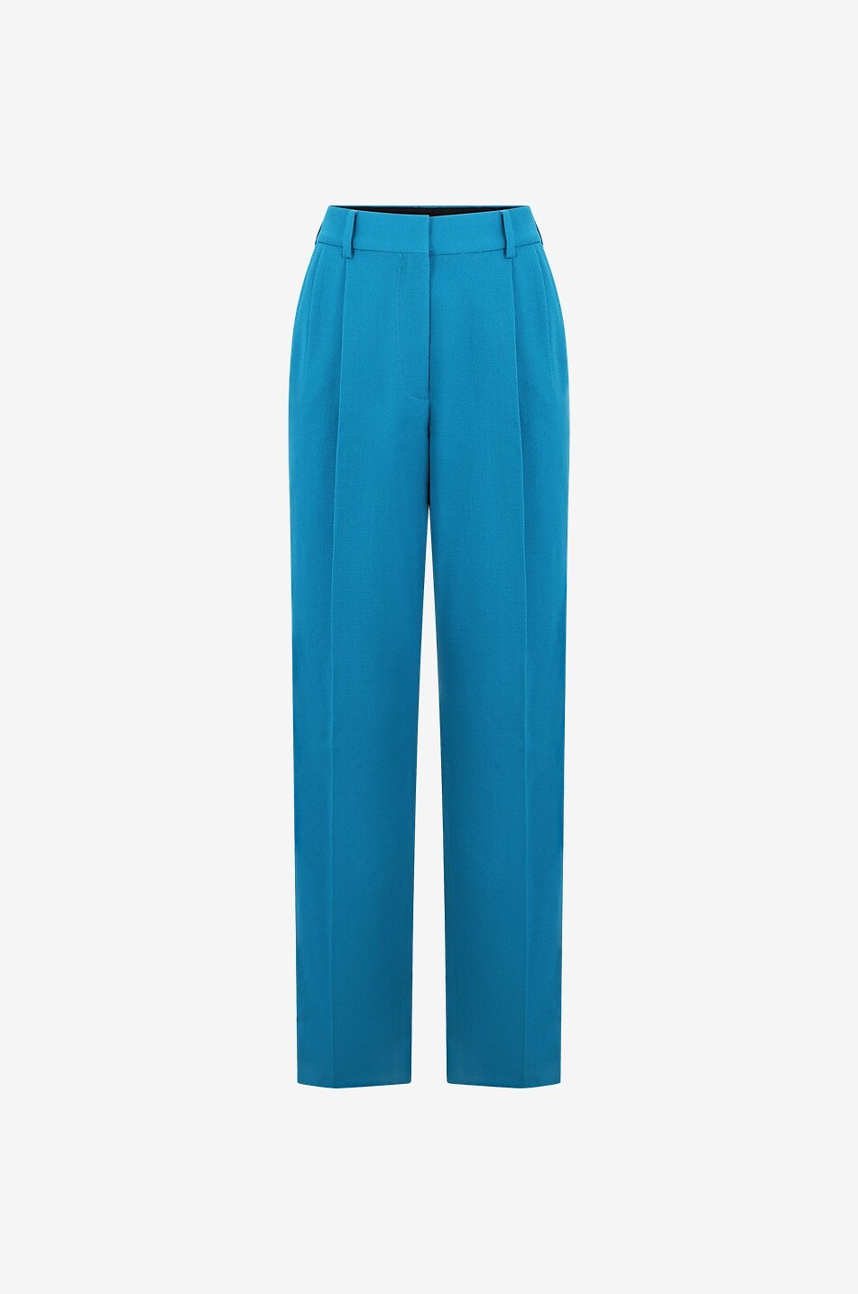 BLAZE MILANO Pantalon droit en laine vierge Cool and Easy Kaspia Femme BLEU MOYEN 1