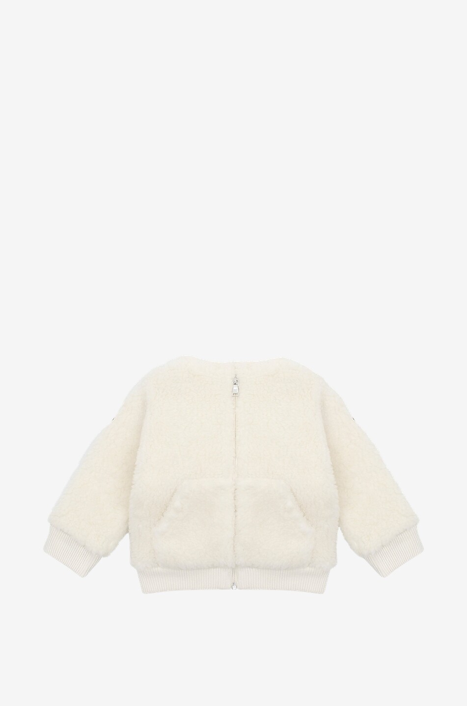MONCLER Sweat-shirt à capuche bébé en peluche Bébé BLANC CASSE 1