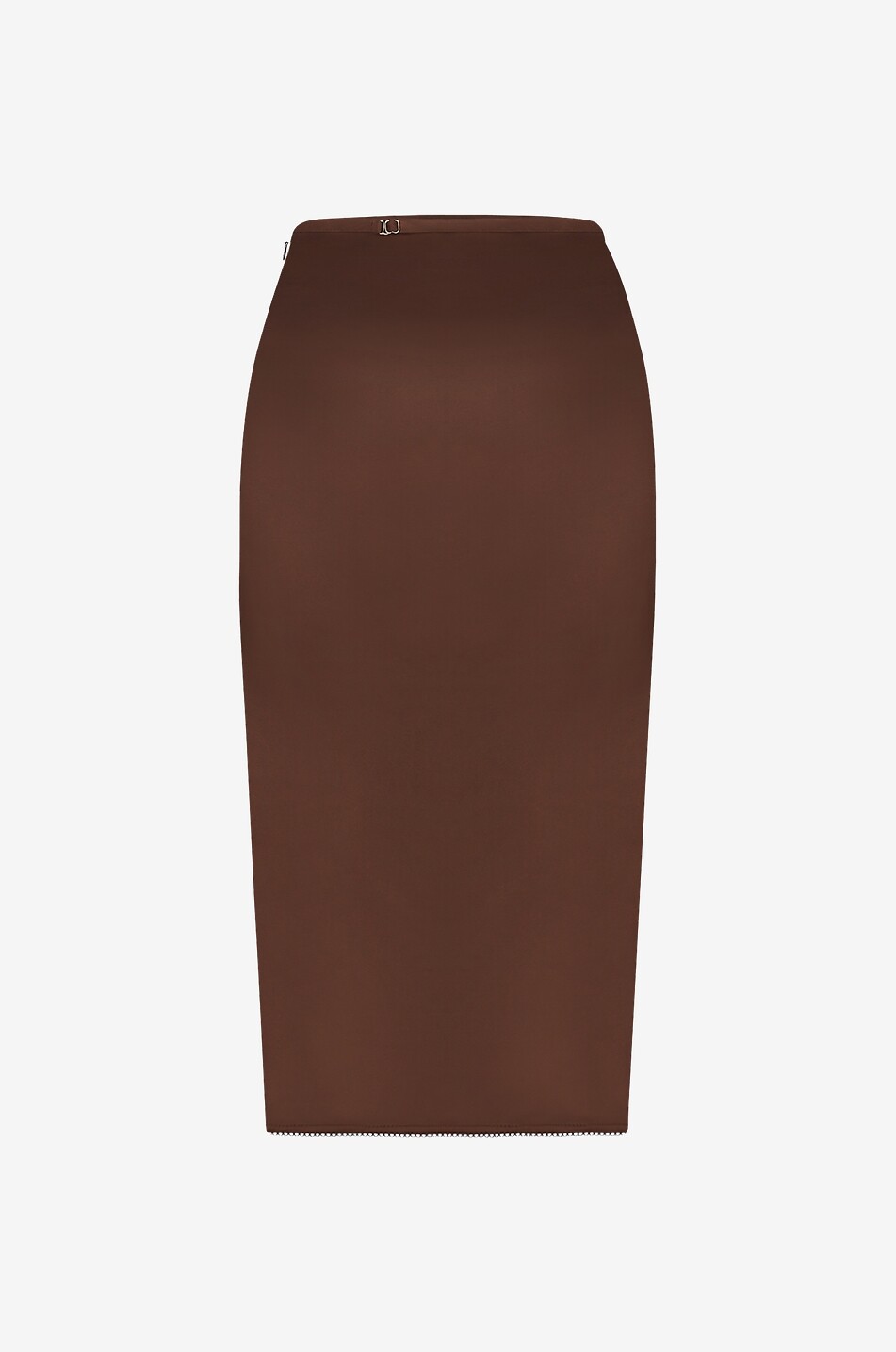 JACQUEMUS Jupe crayon en satin La jupe Notte Femme MARRON FONCÉ 2