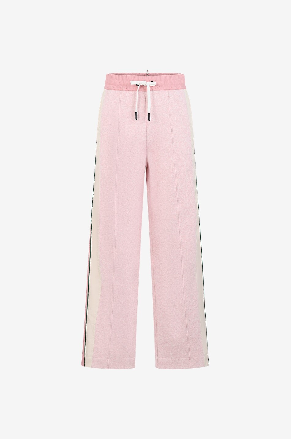MONCLER GRENOBLE Pantalon de jogging large bi-matière Femme ROSE CLAIR 1
