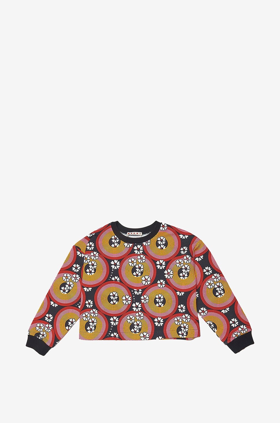 Sweat-shirt boxy fille Flowers & Circles