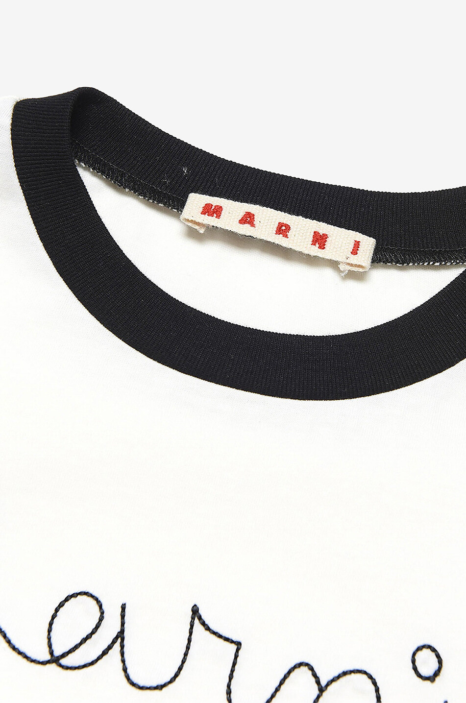 MARNI Mädchen-Boxy-T-Shirt mit Logostickerei Mädchen WEISS 4