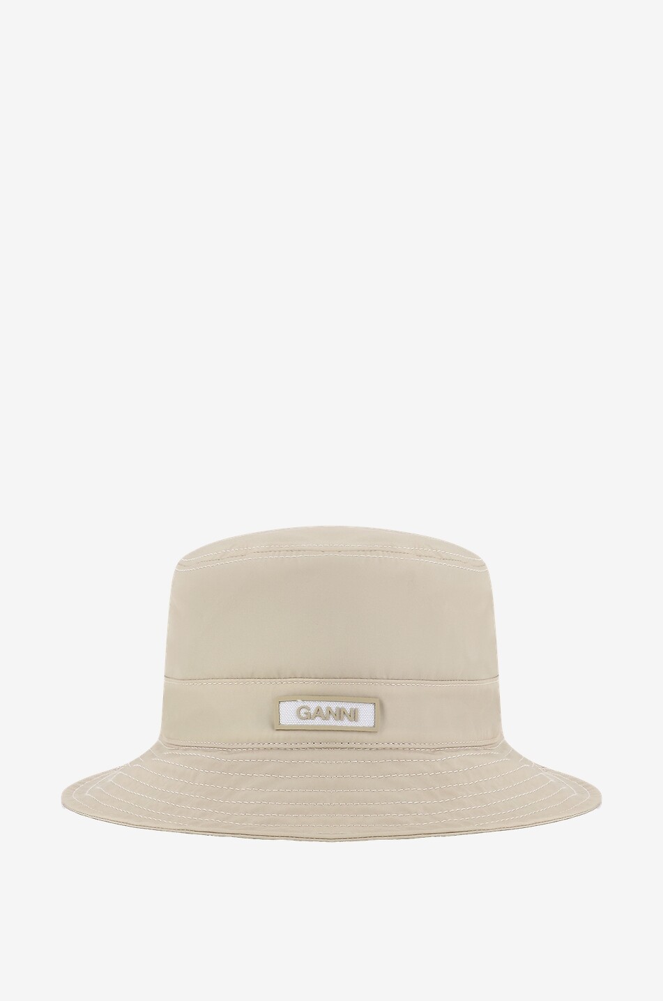 Satinierter Nylon-Anglerhut mit Logopatch