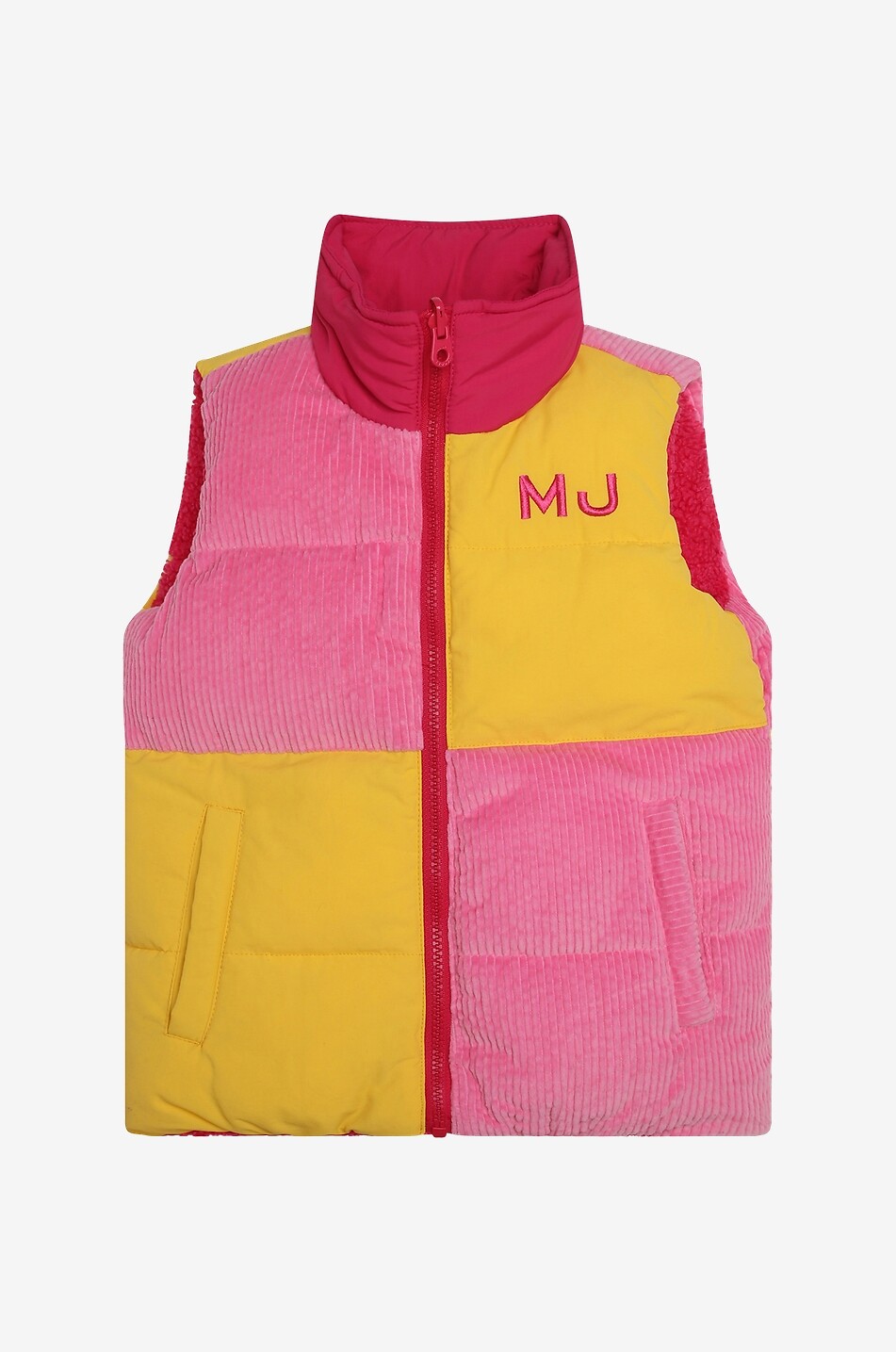 Colour Block girls' cotton down vest