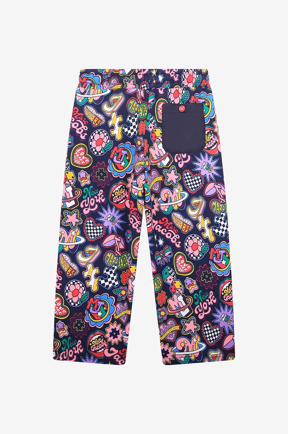 Printed girls' cotton joggers