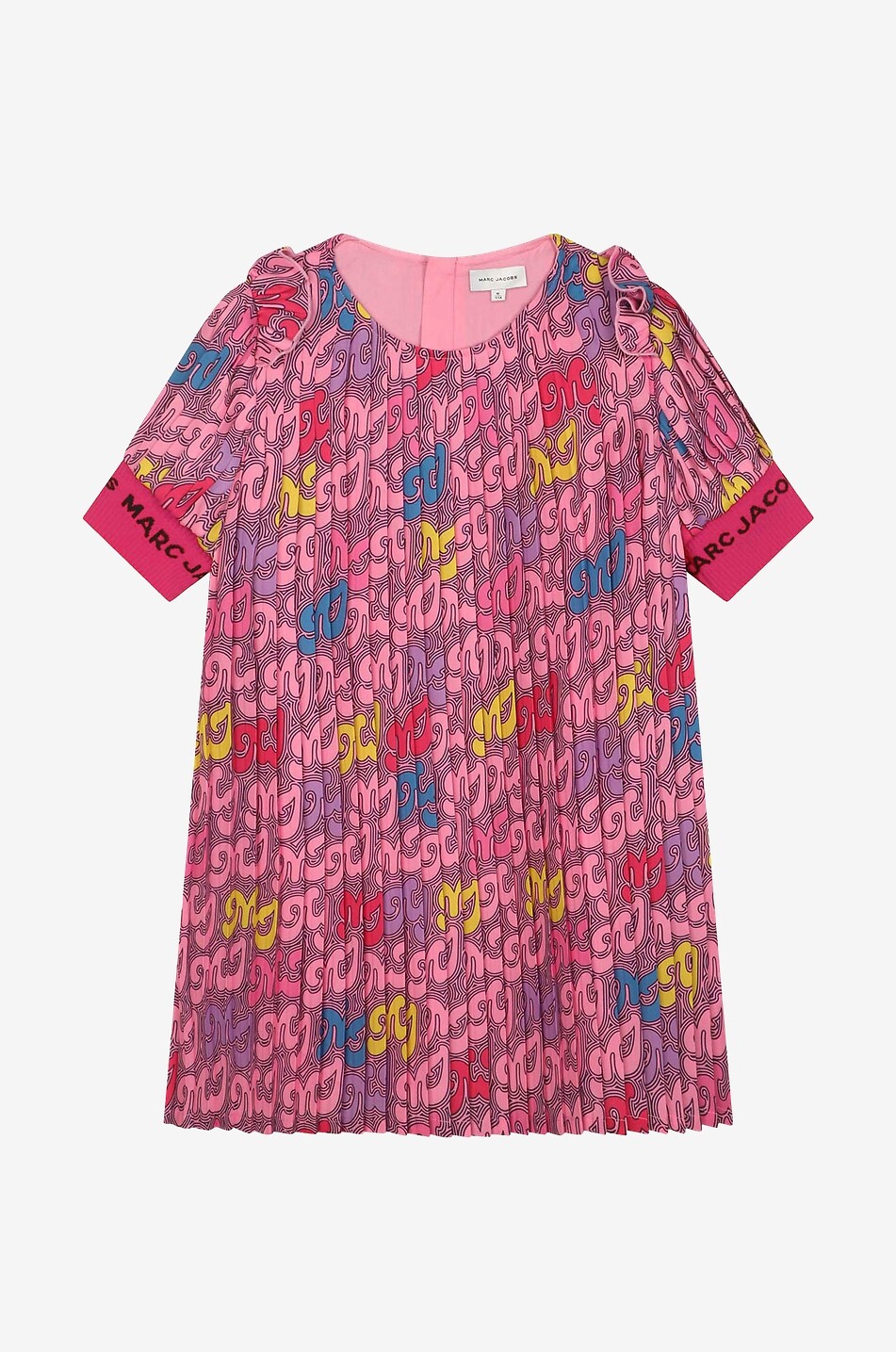 MJ printed girls' pleated dress