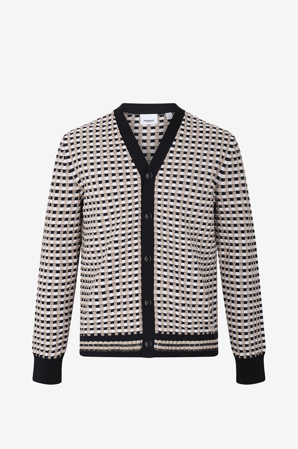 Cardigan en maille jacquard à carreaux Evanbrook