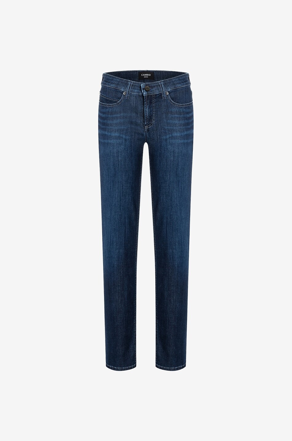 Jean droit délavé en Powder-Soft Paris Straight Long