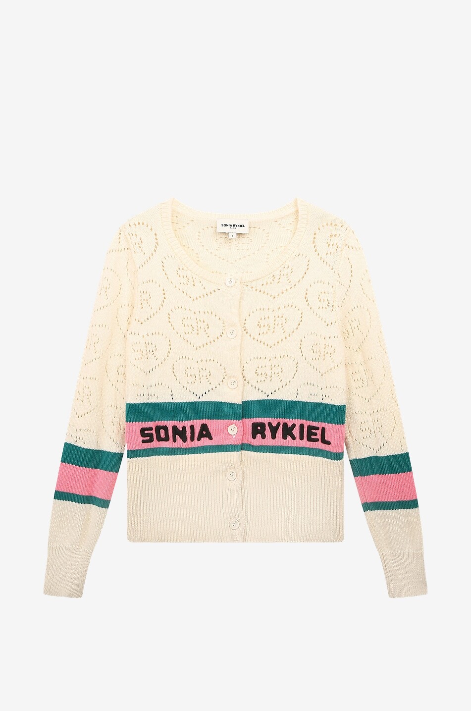 Cardigan en coton et laine fille SR Coeurs