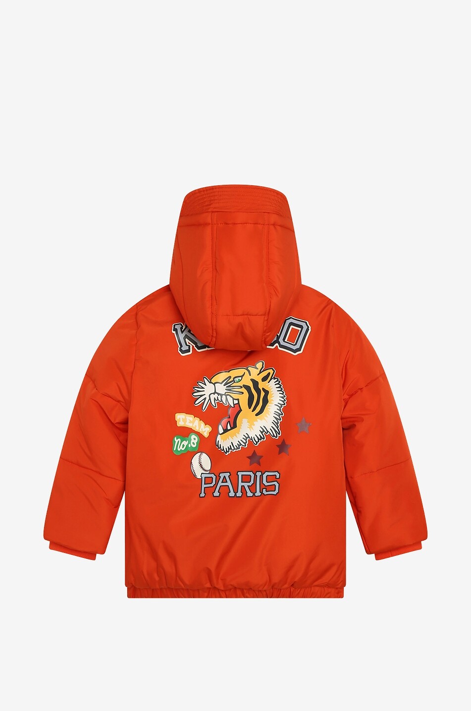 Jungen-Daunenjacke mit Kapuze Kenzo Club Varsity Tiger