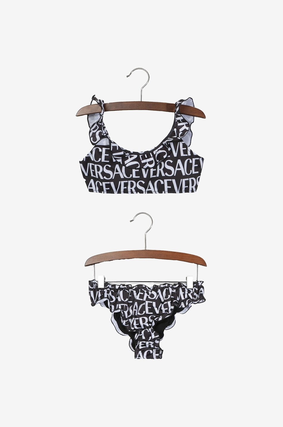 VERSACE Mädchen-Bikini mit Rüschen VERSACE Logos Mädchen SCHWARZ 1