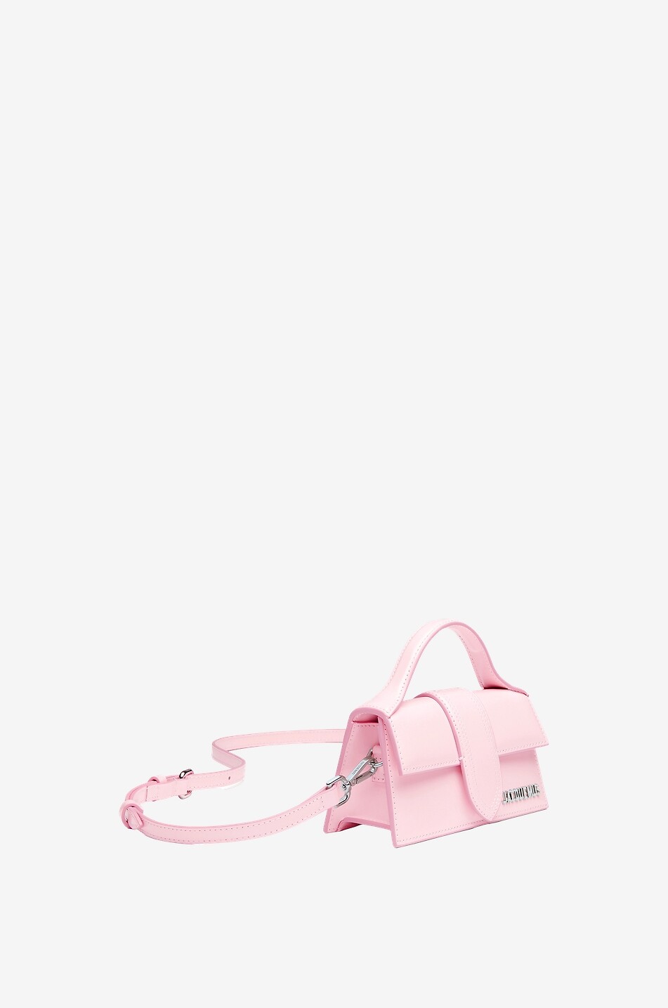 JACQUEMUS Sac porté épaule en cuir verni Le Bambino Femme ROSE CLAIR 2