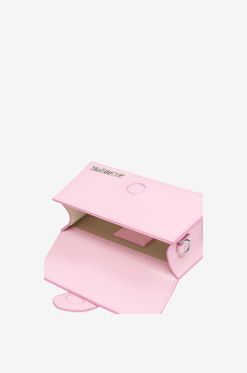 JACQUEMUS Sac porté épaule en cuir verni Le Bambino Femme ROSE CLAIR 5