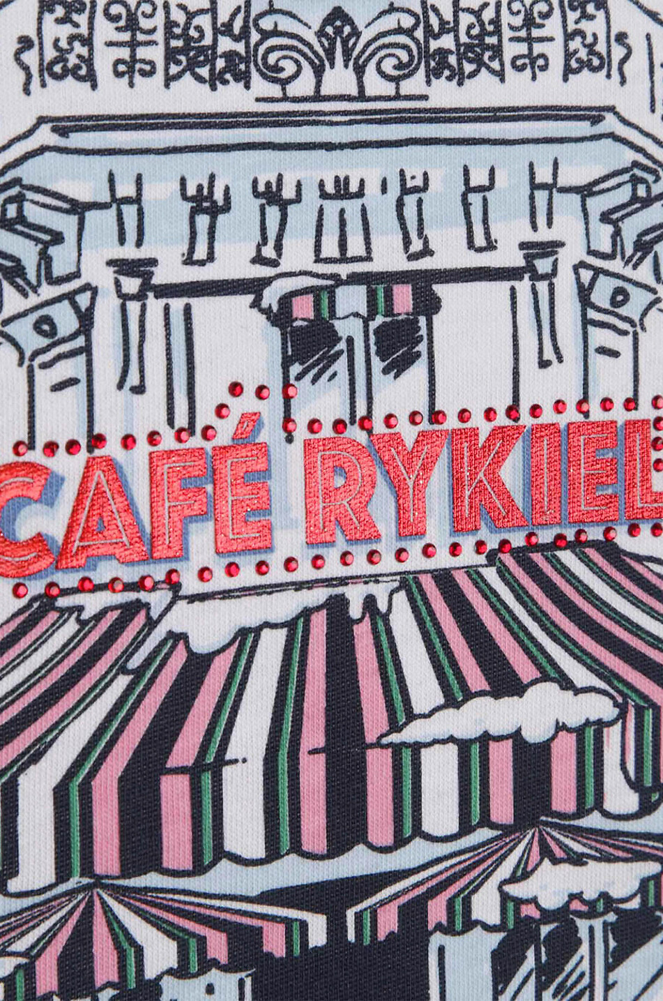 SONIA RYKIEL Langärmeliges Mädchen-T-Shirt aus Baumwolle Café Rykiel Mädchen WEISS 3
